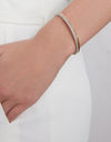 Thoby 18K Rose Gold and Diamond Tubular Hinged Bangle Bracelet