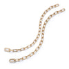 Saxon 18K Yellow Gold Chain Link Bracelet with All Diamond Clasp
