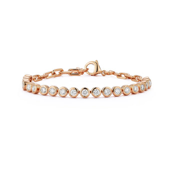 WF CLASSIC 18K BEZEL SET DIAMOND TENNIS BRACELET