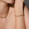 Morrell Yellow Gold Graduated Diamond Link Chain Bracelet