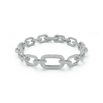 Morrell Pave Diamond Graduating Link Bracelet