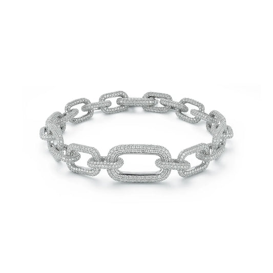 Morrell Pave Diamond Graduating Link Bracelet