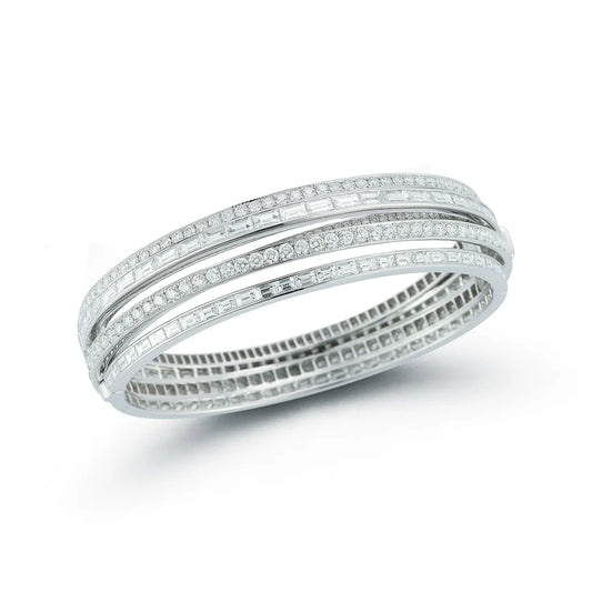 KEYNES MIXED CUT CROSSOVER DIAMOND BRACELET