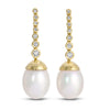 Baroque Pearl & Diamond Nesting Gem Drop Earrings