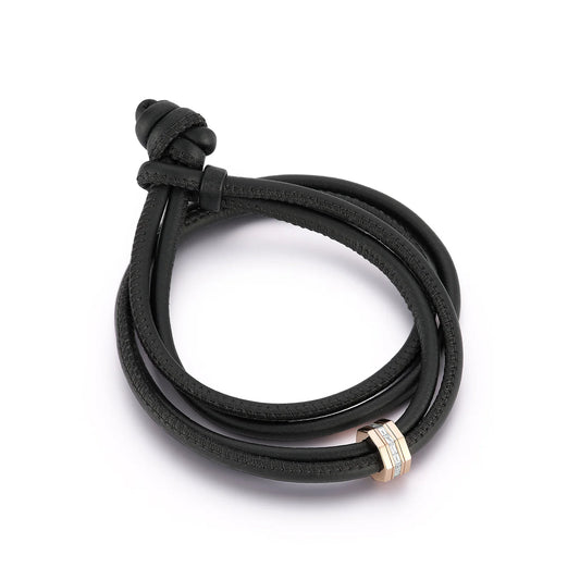 Double Wrapped Napa Leather Cord with Knot Closure