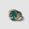 Tree of Life Signet with White Rhodium