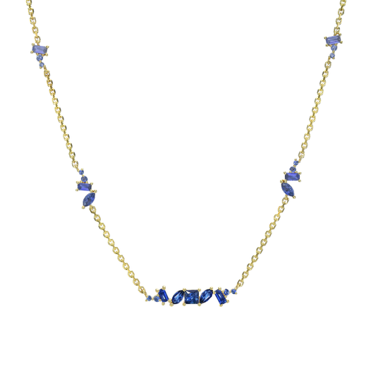 Blue Ombre Luxe Chaos Necklace