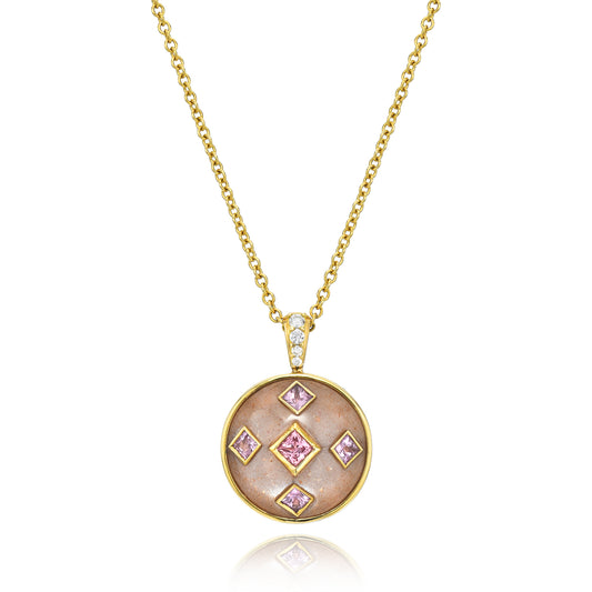 Cosmic Compass Sunset Necklace