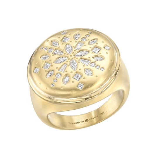 Diamond Chaos Signet Ring