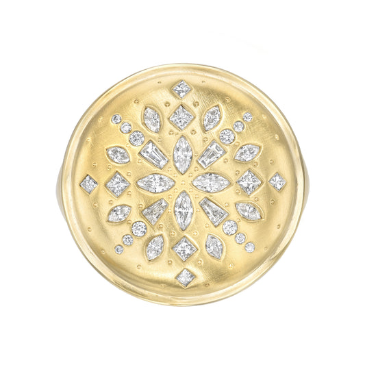 Diamond Chaos Signet Ring