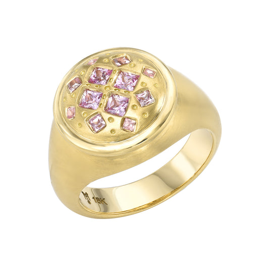 Sunset Sapphire Pinky Ring