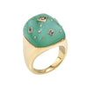 Sugarloaf Cosmic Lagoon Chrysoprase Ring