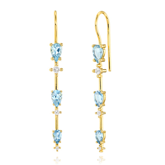 Aquamarine Diamond Threaders