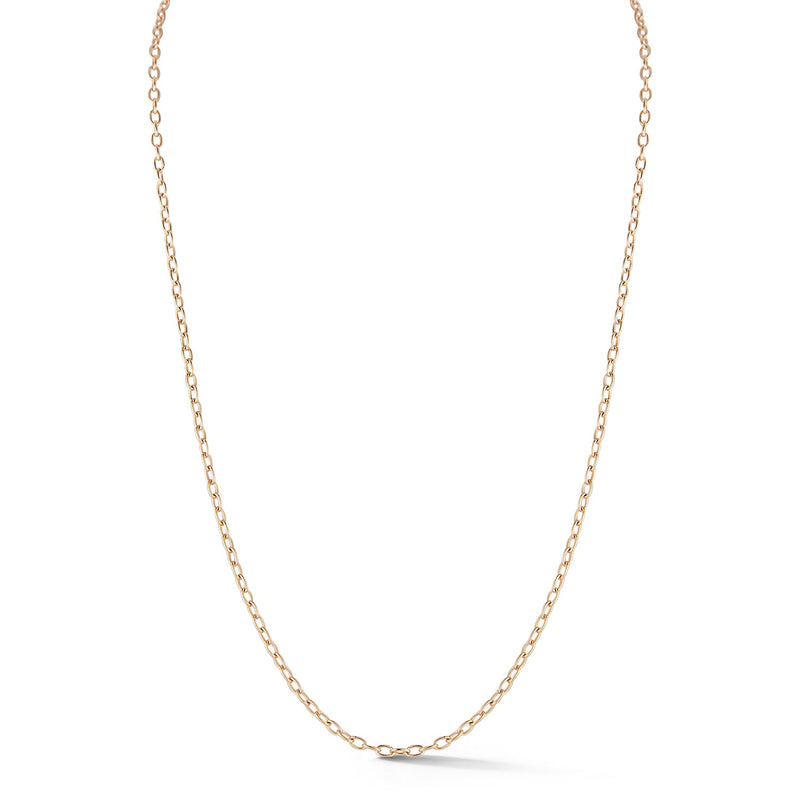 18K Rose Gold Chain Necklace, 18"
