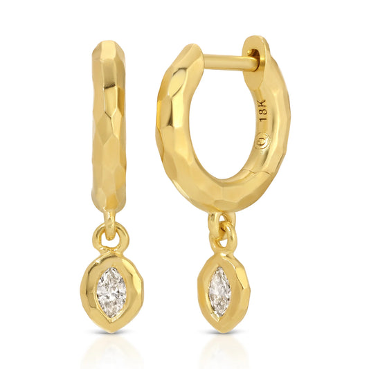 Charmed Micro Gabby Hoops – Nano Nesting Diamond Marquis