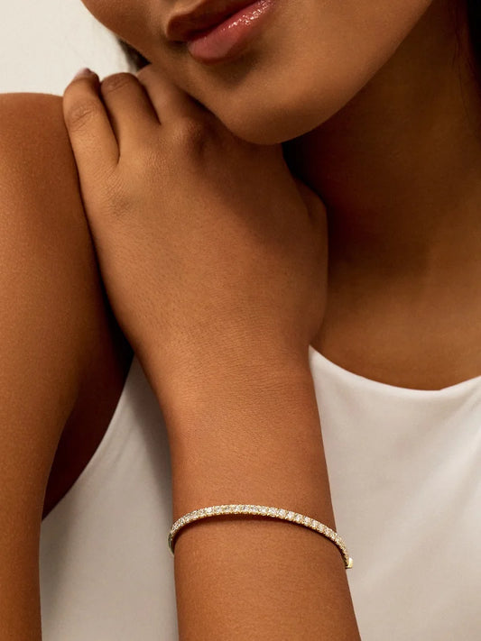 Clara Cuff Medium White Gold