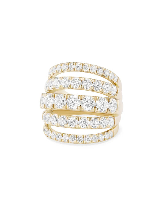 Clara Five Row Diamond Ring