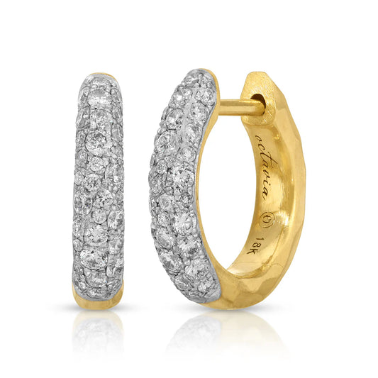 Cobblestone Petite Diamond Hoop