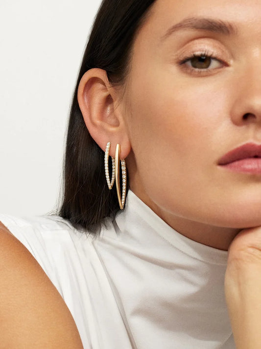 Cristina Earring Large (Partial Diamond)