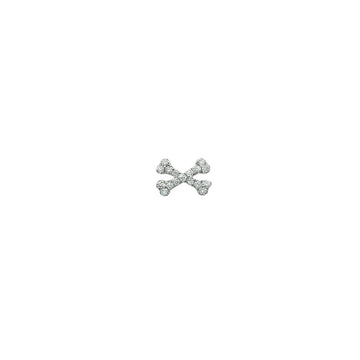 Stud Club Crossbones set with Diamonds