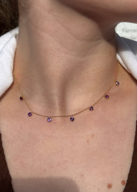 Amethyst Floating Necklace