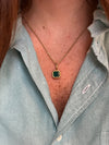Hidden Gem Pendant - Asscher Cut Emerald 5.48