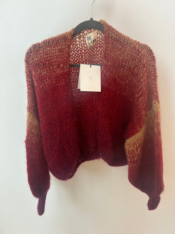 "Wine Fest" Hand-Knit DeLana Sweater