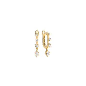 Large Daystar Diamond Hoops