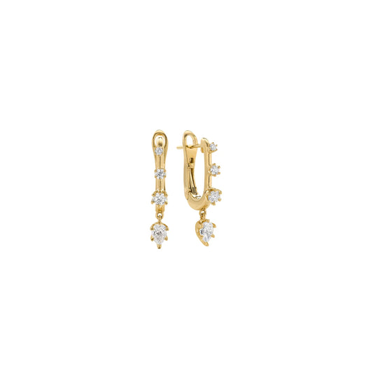Large Daystar Diamond Hoops