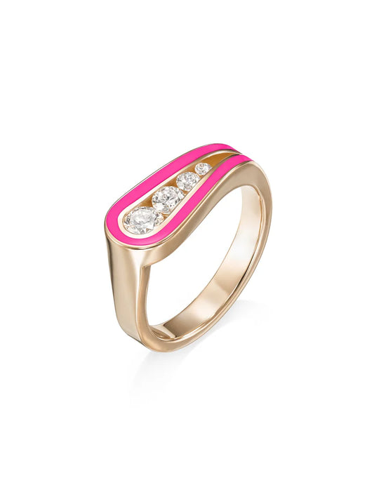 Daphne Ring - Pink Enamel