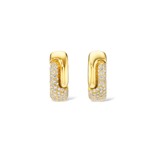 Holos Round Hoops with Diamonds