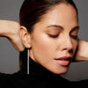 Classic Rose Gold and Diamond Bar Earrings