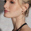 Thoby Rose Gold and Diamond 1" Tubular Hoop Earring