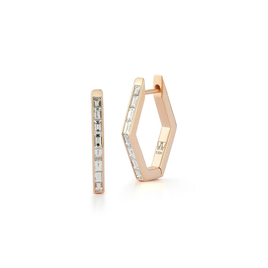 Quentin Hexagon Hoop Earrings