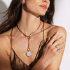 Thoby Rose Gold and White Diamond 2 Row Tubular Ring