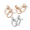 Huxley 18K White Gold All Diamond Elongated Coil Link Earrings
