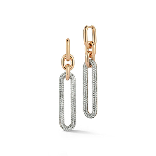 Morrell Rose Gold and Diamond Drop Earrings
