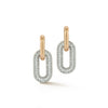 Morrell Rose Gold and Diamond Drop Huggie Earrings