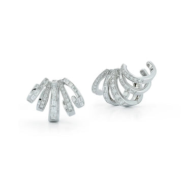 KEYNES GOLD AND DIAMOND CLIMBER EARRINGS