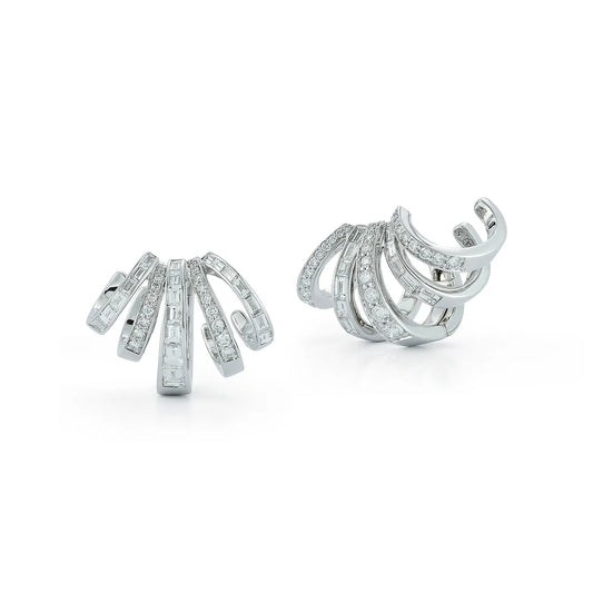 KEYNES GOLD AND DIAMOND CLIMBER EARRINGS
