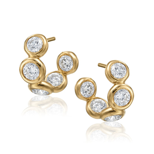 Diamond Small Moonlight Earrings
