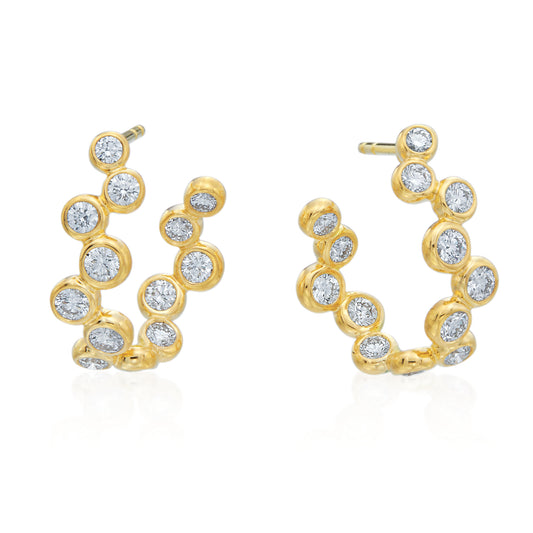 Diamond ZigZag Moonlight Earrings