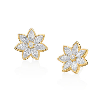 Marquise Diamond Fleur Moonlight Earrings