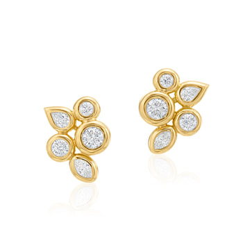 Moonlight Diamond Stud Earrings