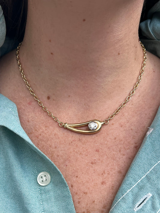 Diamond Slingshot Lasso Necklace
