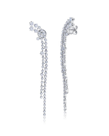 Floating Diamond Drop Earrings