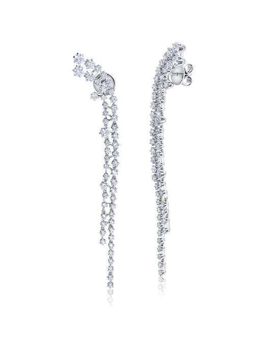 Floating Diamond Drop Earrings