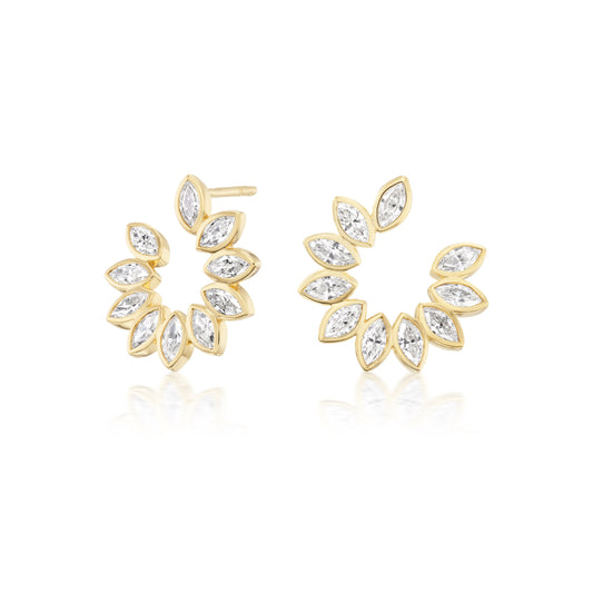 Petal Crescent Earrings