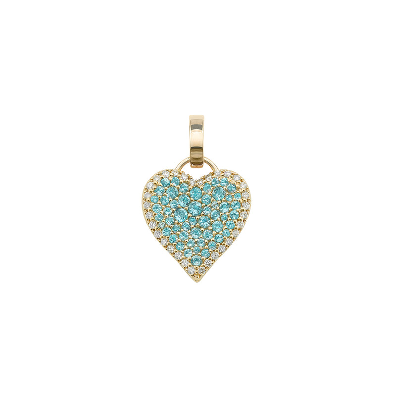 Blue Topaz Fortune Heart Necklace