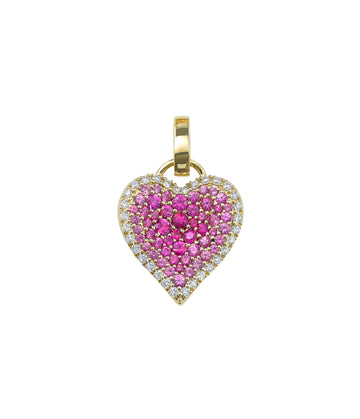 Pink Sapphire Fortune Heart Pendant
